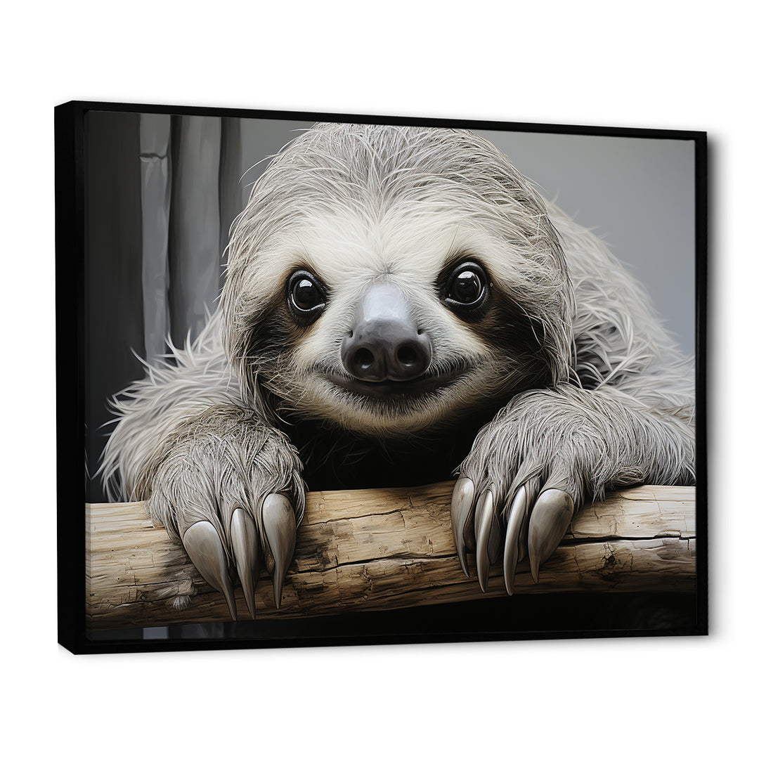 Mellow Sloth - Beige Sloth Wall Art