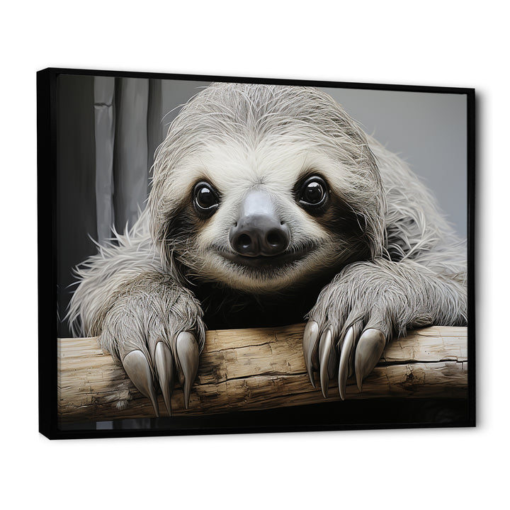 Mellow Sloth - Beige Sloth Wall Art