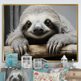 Mellow Sloth - Beige Sloth Wall Art
