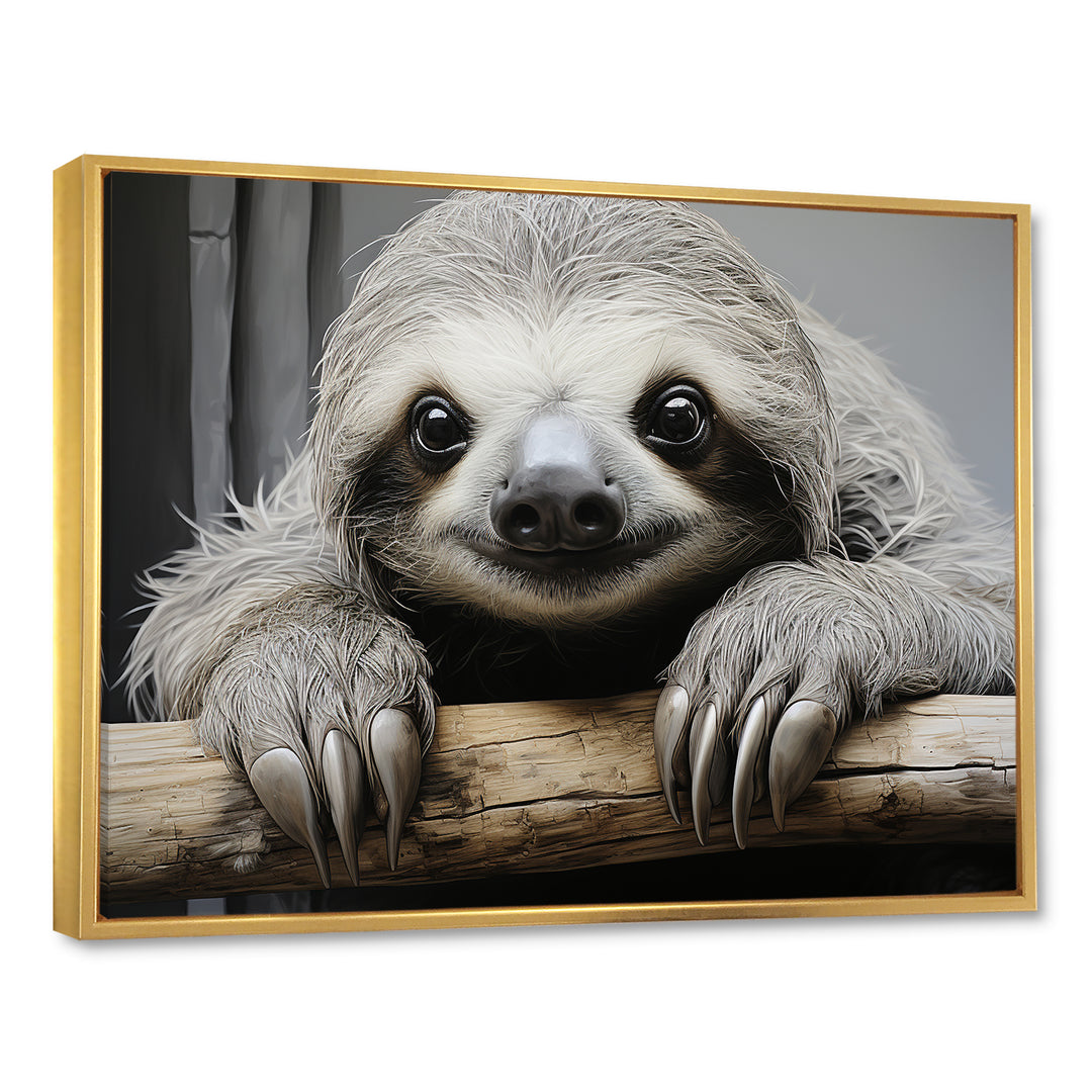 Mellow Sloth - Beige Sloth Wall Art