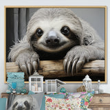 Mellow Sloth - Beige Sloth Wall Art