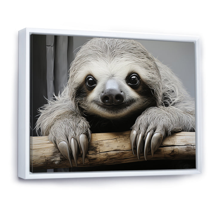 Mellow Sloth - Beige Sloth Wall Art