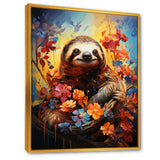 Mellow Flower Sloth - Sloth Home Decor Art