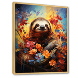 Mellow Flower Sloth - Sloth Home Decor Art