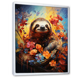 Mellow Flower Sloth - Sloth Home Decor Art