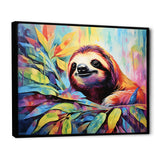 Colorful Pop Art Sloth - Sloth Living Room Wall Art
