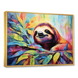 Colorful Pop Art Sloth - Sloth Living Room Wall Art