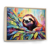 Colorful Pop Art Sloth - Sloth Living Room Wall Art