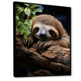 Rustic Repose Sloth - Sloth Canvas Wall Art