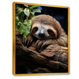 Rustic Repose Sloth - Sloth Canvas Wall Art