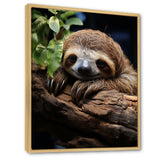 Rustic Repose Sloth - Sloth Canvas Wall Art