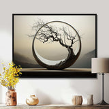 Japan Surreal Bonzai Serpentine Solitude - Landscapes Canvas Wall Art