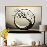 Japan Surreal Bonzai Serpentine Solitude - Landscapes Canvas Wall Art