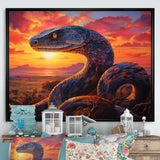 Desert Serpents At Sundown - Coral Snake Wall Art