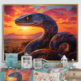 Desert Serpents At Sundown - Coral Snake Wall Art