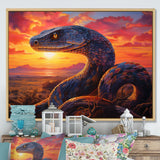 Desert Serpents At Sundown - Coral Snake Wall Art