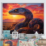 Desert Serpents At Sundown - Coral Snake Wall Art