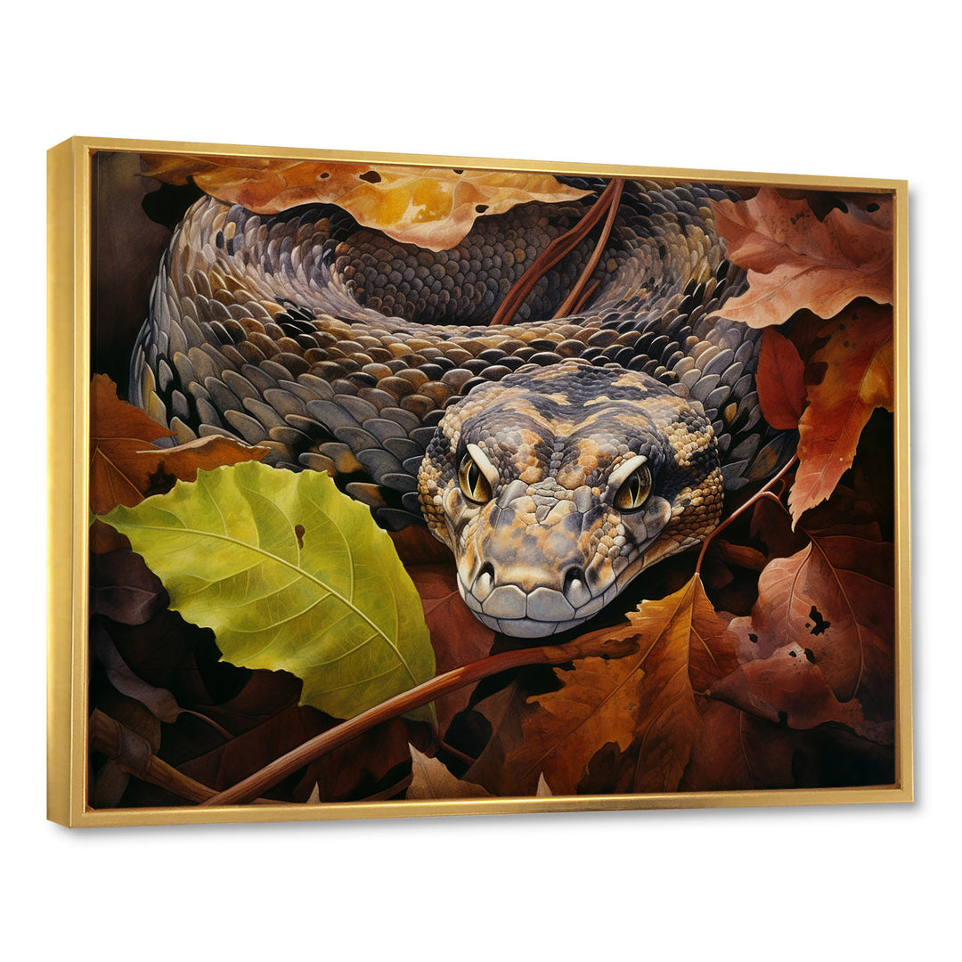 Foliage Slytherin Autumn Snakes - Brown Snake Wall Art