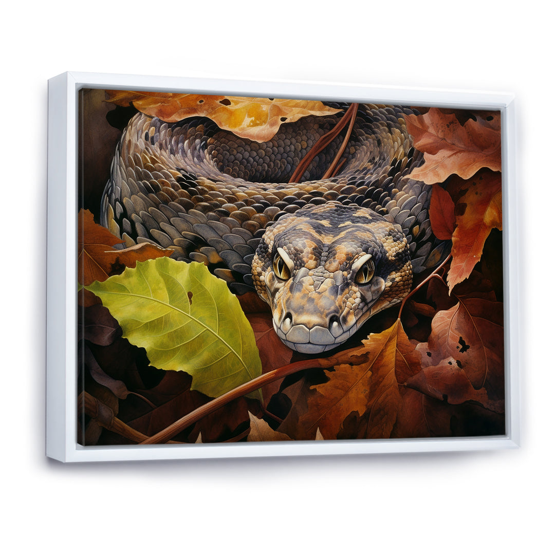 Foliage Slytherin Autumn Snakes - Brown Snake Wall Art