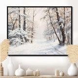 Winter Forest Snow Charm Landscape - Landscapes Canvas Wall Art