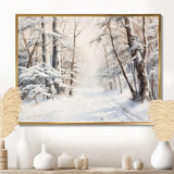 Winter Forest Snow Charm Landscape - Landscapes Canvas Wall Art