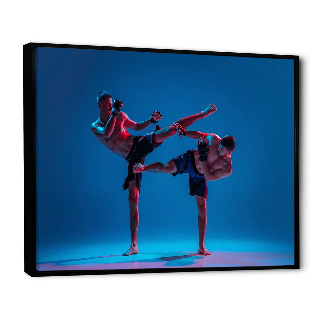 Two MMA Fighters Boxing I - Sport Boxer Canvas Wall Art