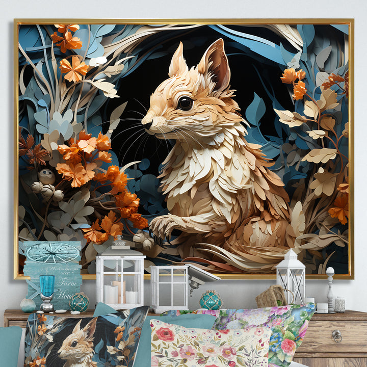 Minimalism Squirrel - Squirrel Home Decor Art