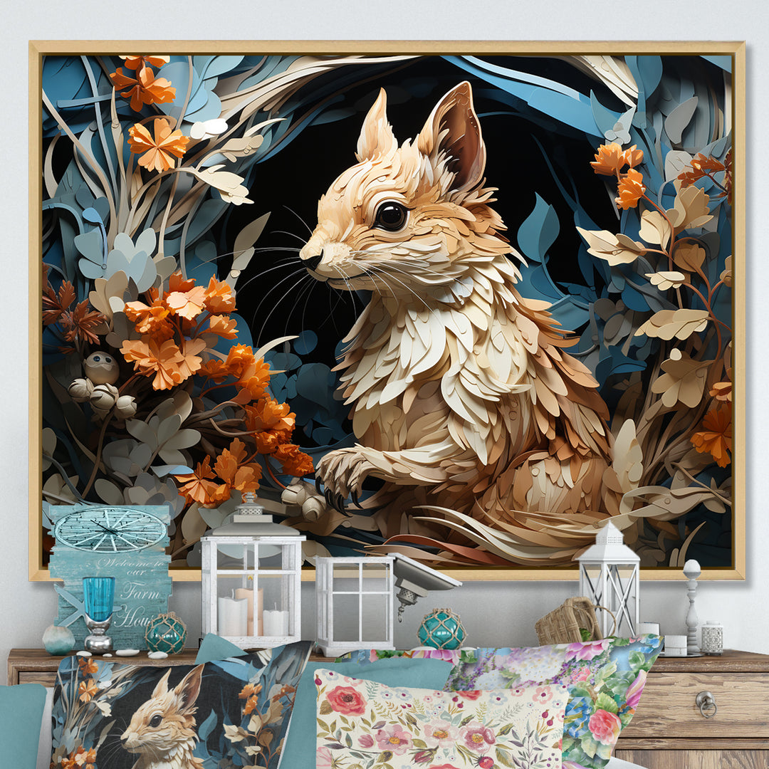 Minimalism Squirrel - Squirrel Home Decor Art