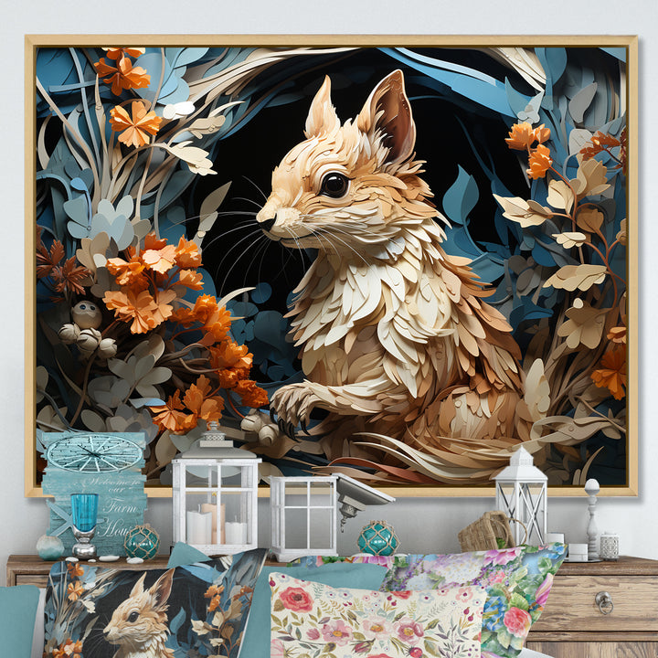 Minimalism Squirrel - Squirrel Home Decor Art