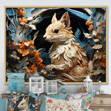 Minimalism Squirrel - Squirrel Home Decor Art
