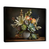 Succulent Bouquet Still Life I - Floral Canvas Wall Art