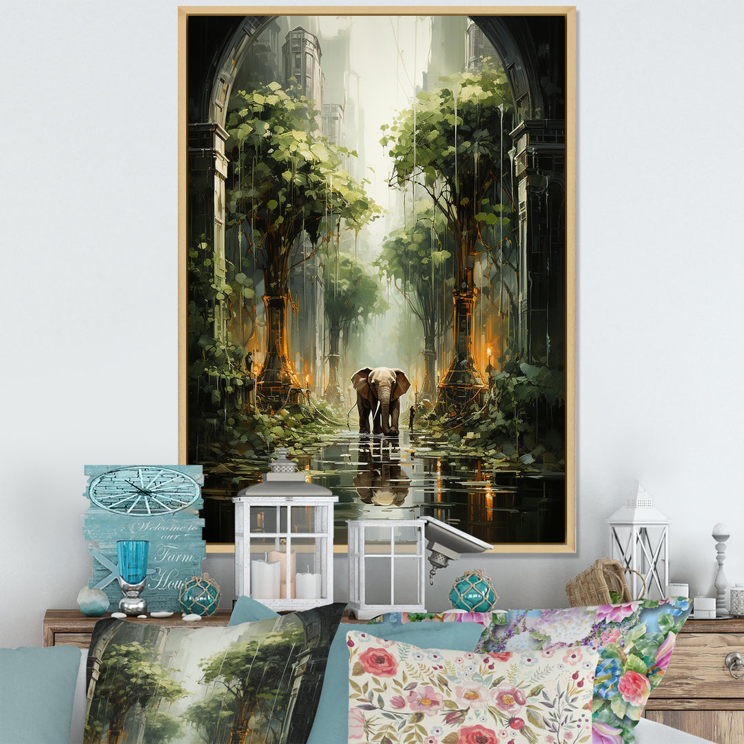 Elephant Gentle Giants Of Temple - Elephant Wall Decor