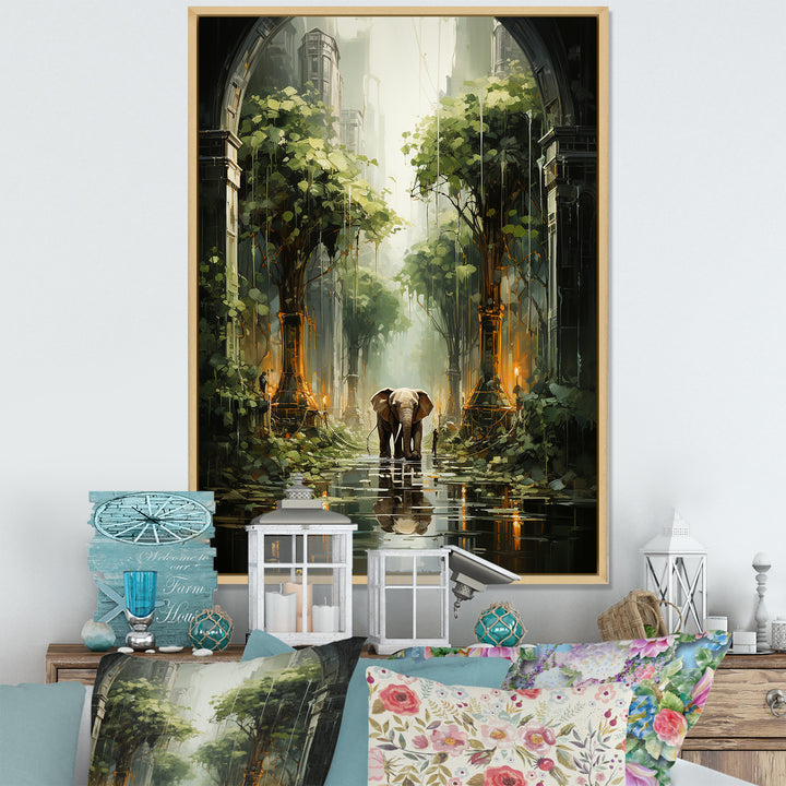 Elephant Gentle Giants Of Temple - Elephant Wall Decor