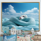 Cyan Snake Serpentine Sky - Snake Wall Decor
