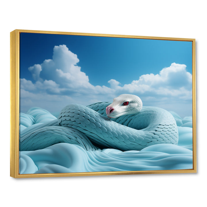 Cyan Snake Serpentine Sky - Snake Wall Decor