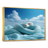 Cyan Snake Serpentine Sky - Snake Wall Decor