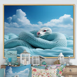 Cyan Snake Serpentine Sky - Snake Wall Decor