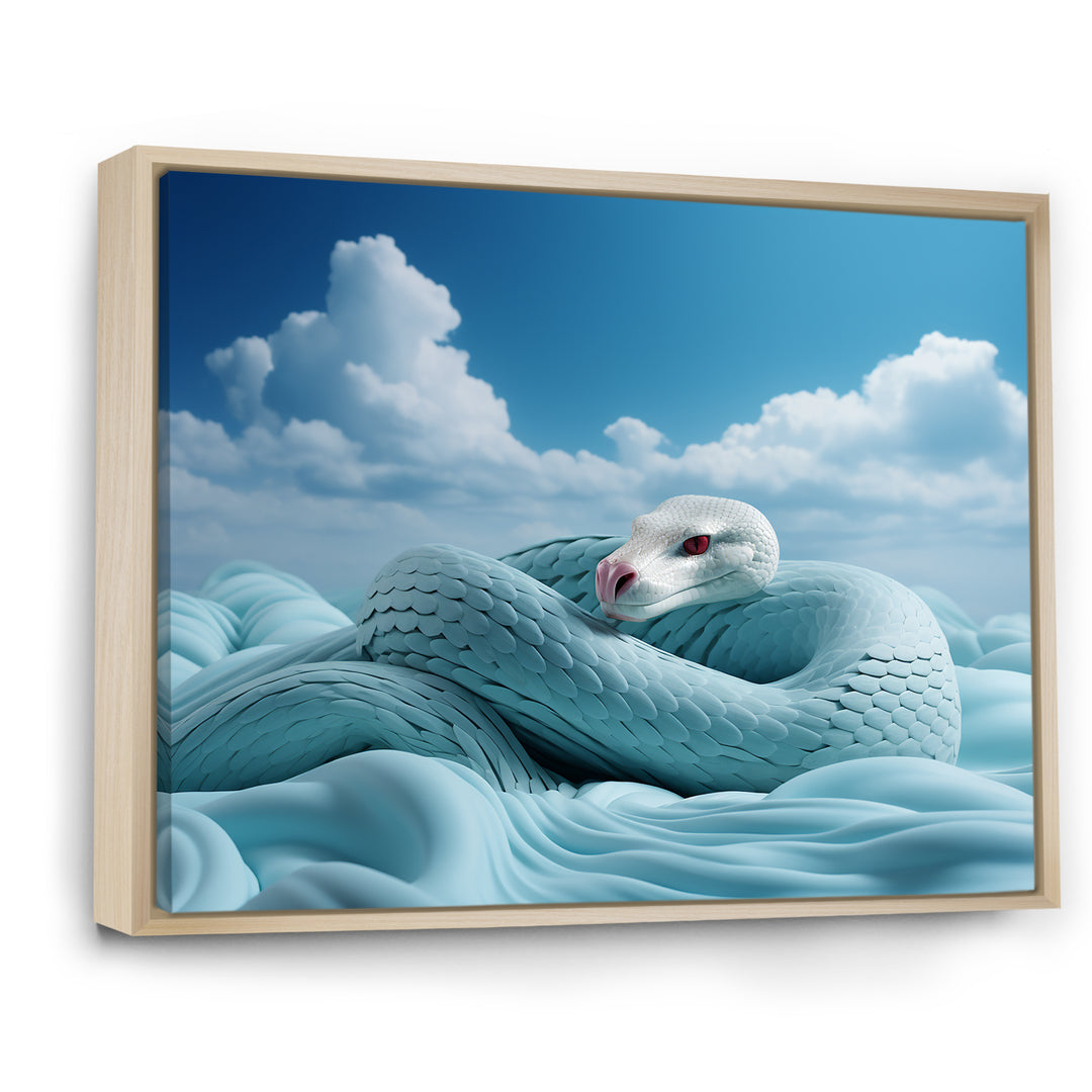 Cyan Snake Serpentine Sky - Snake Wall Decor