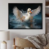 Saw Elegance In Motion - White Swans Wall Art