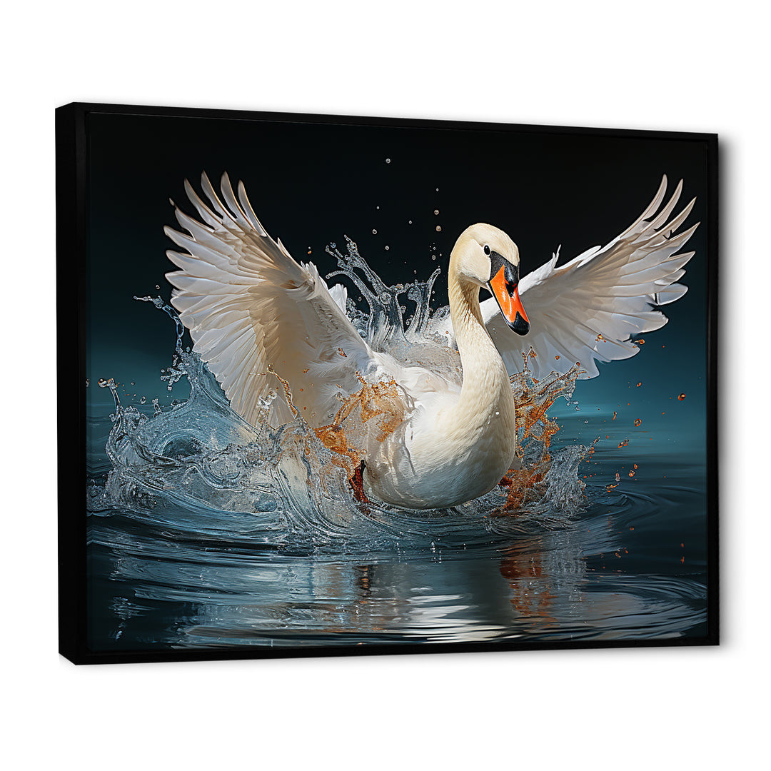Saw Elegance In Motion - White Swans Wall Art