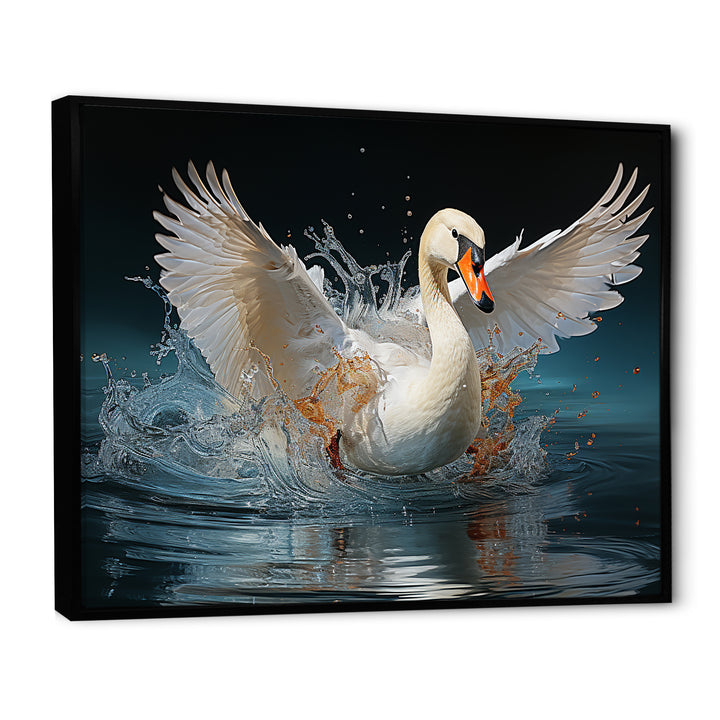 Saw Elegance In Motion - White Swans Wall Art