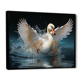 Saw Elegance In Motion - White Swans Wall Art