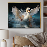Saw Elegance In Motion - White Swans Wall Art