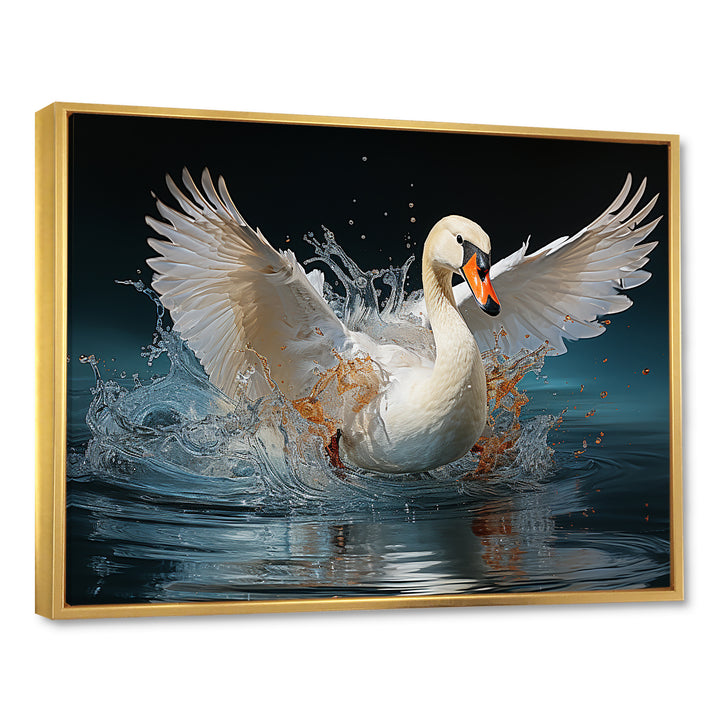 Saw Elegance In Motion - White Swans Wall Art