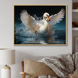 Saw Elegance In Motion - White Swans Wall Art