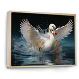 Saw Elegance In Motion - White Swans Wall Art