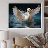 Saw Elegance In Motion - White Swans Wall Art