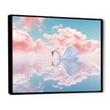 Graceful Mirage Sawn Clouds - Swans Living Room Wall Art
