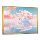 Graceful Mirage Sawn Clouds - Swans Living Room Wall Art