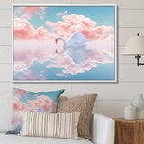 Graceful Mirage Sawn Clouds - Swans Living Room Wall Art